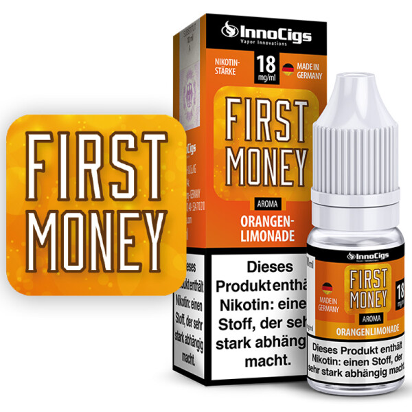 First Money Orangenlimonade Aroma - InnoCigs Liquid für E-Zigaretten 6mg/ml