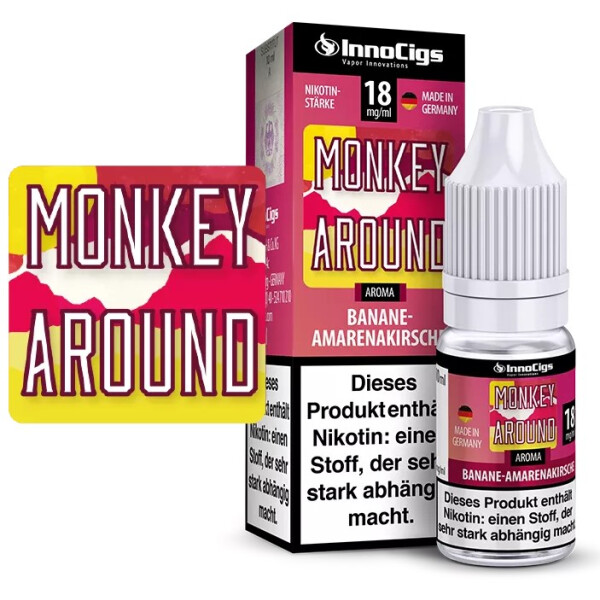 Monkey Around Bananen-Amarenakirsche Aroma - InnoCigs Liquid für E-Zigaretten 6mg/ml
