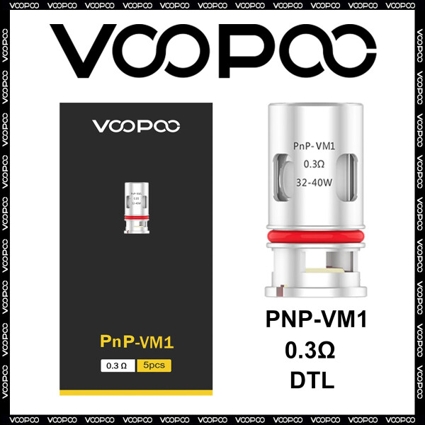 VooPoo PnP-VM1 0,3 Ohm Mesh Verdampferkopf (5 Stück pro Packung)