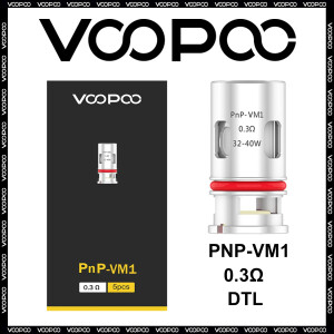VooPoo PnP-VM1 0,3 Ohm Mesh Verdampferkopf (5 Stück...