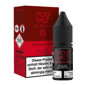 Pod Salt - Strawberry - E-Zigaretten Nikotinsalz Liquid...
