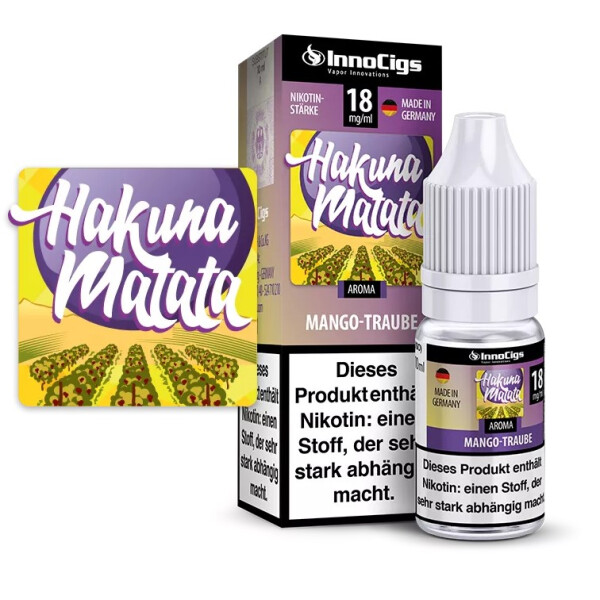 Hakuna Matata Mango-Traube Aroma - InnoCigs Liquid für E-Zigaretten 0mg/ml
