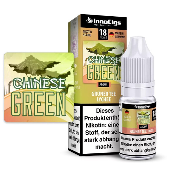 Chinese Green Grüner Tee-Lychee Aroma - InnoCigs Liquid für E-Zigaretten 3mg/ml