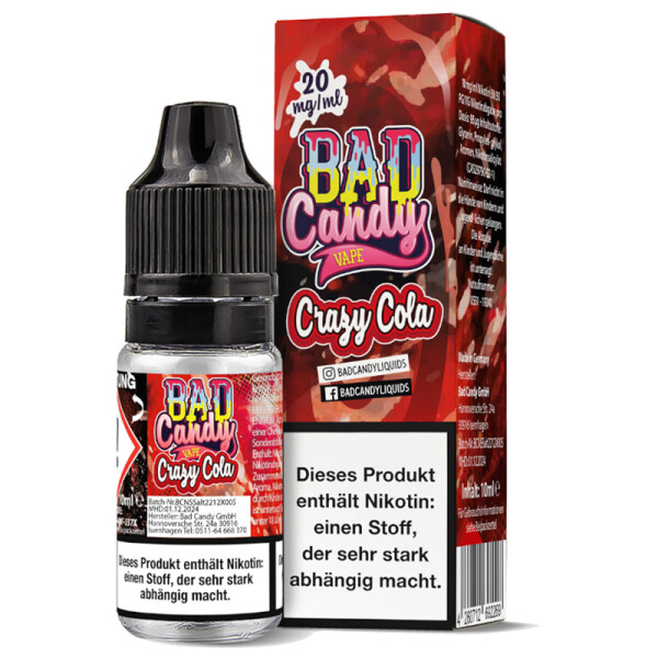 Bad Candy Nikotinsalz Liquid Crazy Cola 20mg/ml