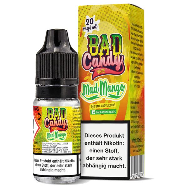 Bad Candy Nikotinsalz Liquid Mad Mango 20mg/ml