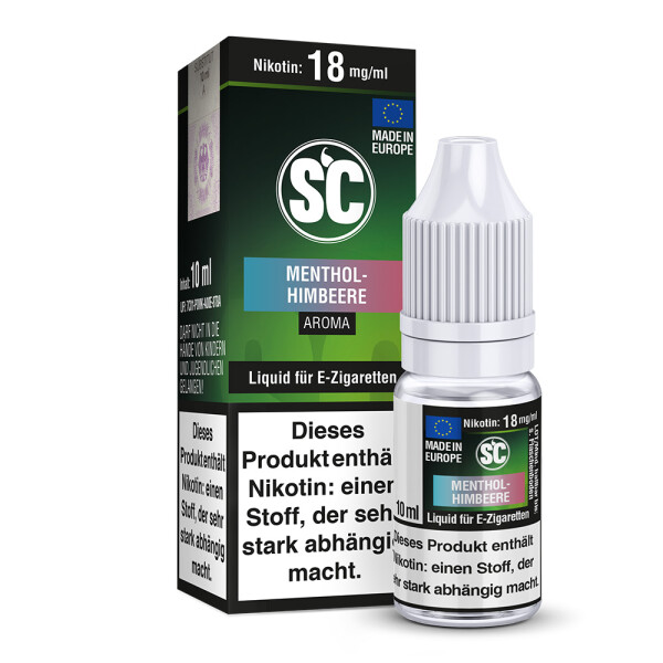 SC E-Zigaretten Liquid Menthol-Himbeere 18 mg/ml