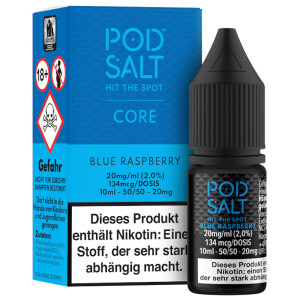 Pod Salt Core Nikotinsalz Liquid Blue Raspberry 20 mg/ml