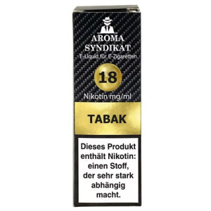 Aroma Syndikat Nikotinsalz Liquid Tabak 10 ml 18 mg/ml