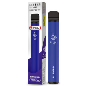 Elf Bar 600 Einweg E-Zigarette Blueberry 0 mg/ml