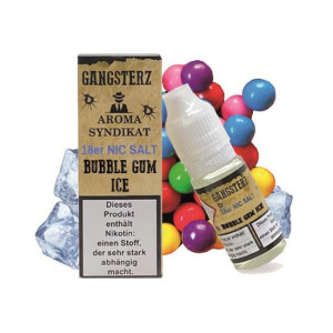 Gangsterz Nikotinsalz Liquid 18 mg/ml Bubble Gum Ice