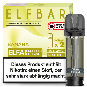 Elf Bar Elfa Prefilled Pod Banana (2 Stück pro Packung)