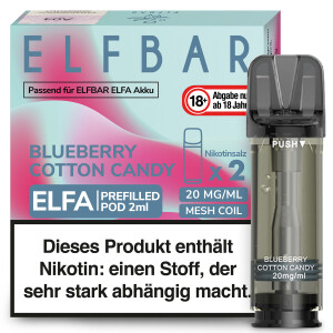 Elf Bar Elfa Prefilled Pod Blueberry Cotton Candy (2...