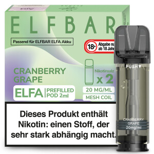 Elf Bar Elfa Prefilled Pod Cranberry Grape (2 Stück...