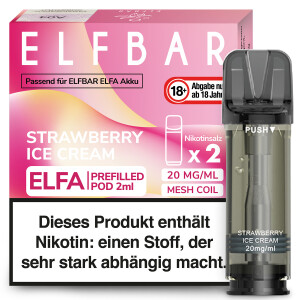 Elf Bar Elfa Prefilled Pod Strawberry Ice Cream (2...