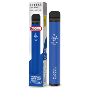Elf Bar 600 Einweg E-Zigarette Blue Razz Lemonade 0 mg/ml