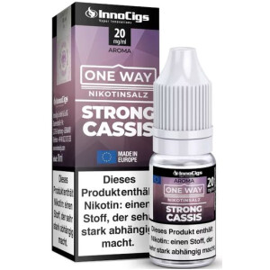 InnoCigs Nikotinsalz Liquid One Way Strong Cassis 10 ml...