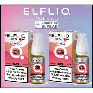 ELFLIQ Nikotinsalz Liquid Apple Peach 10 ml 10 mg/ml