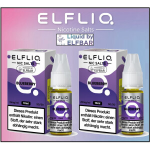 ELFLIQ Nikotinsalz Liquid Blueberry 10 ml 10 mg/ml
