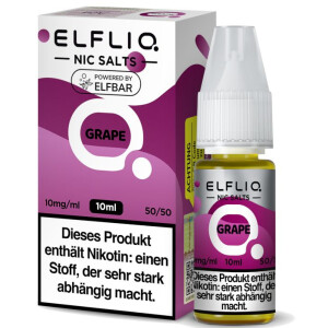 ELFLIQ Nikotinsalz Liquid Grape 10 ml 10 mg/ml