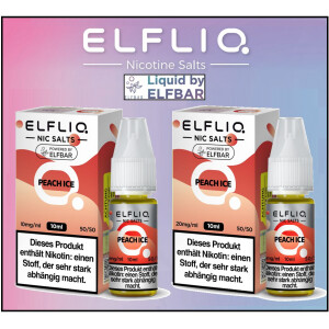 ELFLIQ Nikotinsalz Liquid Peach Ice 10 ml 20 mg/ ml