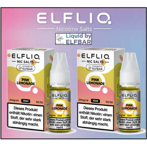ELFLIQ Nikotinsalz Liquid Pink Lemonade 10 ml 10 mg/ml