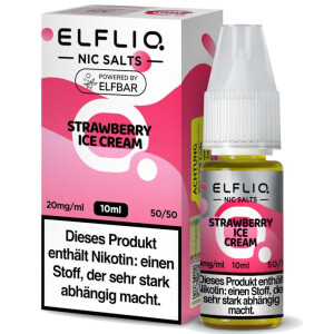 ELFLIQ Nikotinsalz Liquid Strawberry Ice Cream 10 ml 20...
