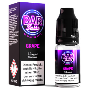 Vampire Vape Bar Salts Nikotinsalz Liquid Grape 10 ml 10...