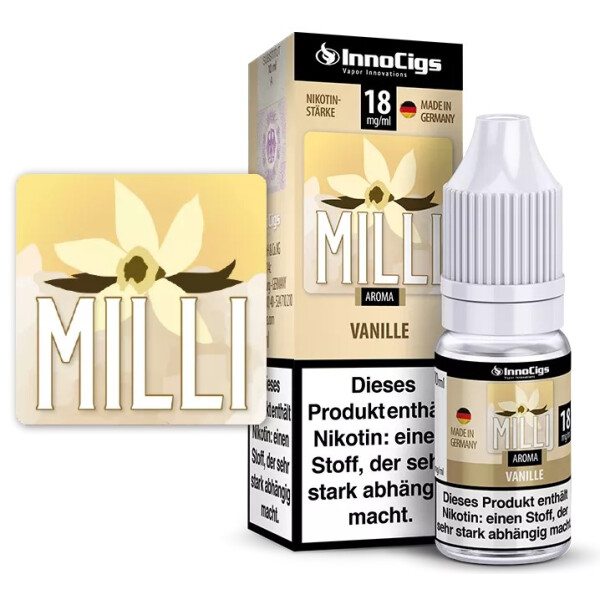 Milli Vanille Aroma - InnoCigs Liquid f&uuml;r E-Zigaretten 18 mg/ml