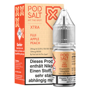 Pod Salt XTRA Nikotinsalz Liquid Fuji Apple Peach 10 ml...