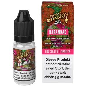 Twelve Monkeys Nikotinsalz Liquid Harambae 10 mg/ml