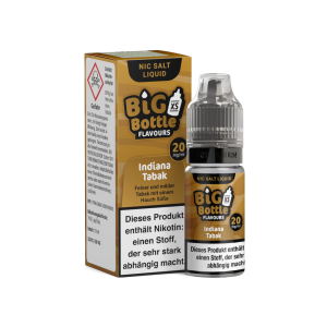 Big Bottle Nikotinsalz Liquid Indiana Tabak 10ml 20 mg/ml
