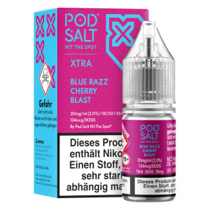 Pod Salt XTRA Nikotinsalz Liquid Blue Razz Cherry Blast...