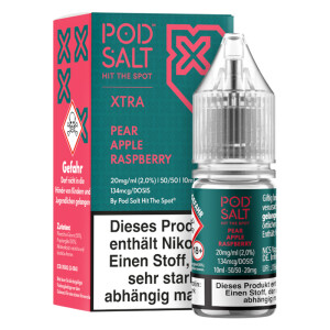 Pod Salt XTRA Nikotinsalz Liquid Pear Apple Raspberry...