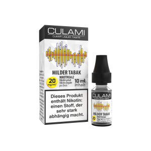 Culami Nikotinsalz Liquid Milder Tabak 10 ml 20 mg/ml